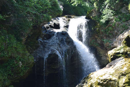 Vintgar gorge, a beautiful natural feature near Bled, Slovenia.の写真素材