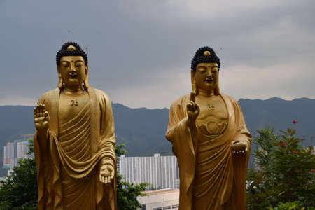 The 10,000 Buddhas temple in Hong Kongのeditorial素材