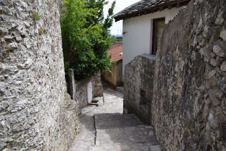 A view of Mostar, Bosnia and Herzegovinaの写真素材