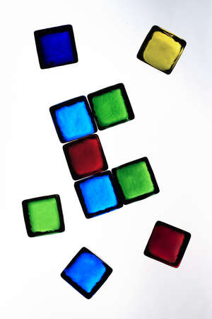 cubes colour letter alphabet ABCの写真素材