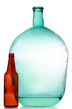 two glass bottleの写真素材