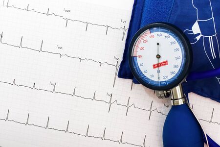 ekg and blood pressure measurementの写真素材