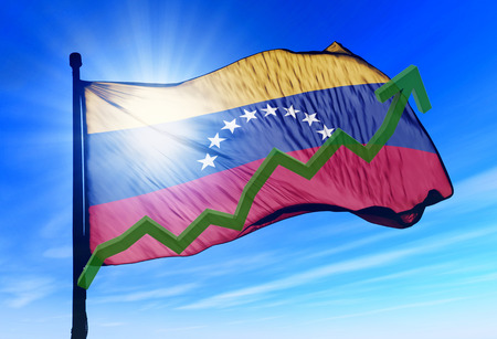 Venezuela stock markets raise and gain moneyの写真素材