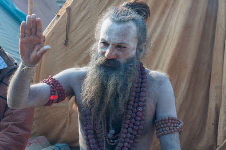 Kumbha Mela is a mass Hindu pilgrimage of faith in which Hindus gather to bathe in a sacred river.のeditorial素材