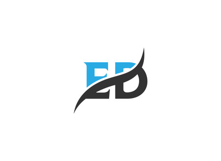 Initial letter ED logo design, alphabet logo monogram vector.のイラスト素材