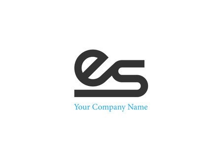 Initial ES Letter Logo Business Vector Template. Creative Letter ES Logo Design.のイラスト素材