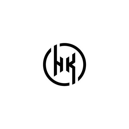 HK initial letters of brand name monogram. HK initial letters of brand name monogram. HK brand icon. brand icon.のイラスト素材