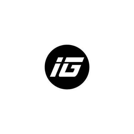 IG Logo Design Template Vector Graphic Branding Element.のイラスト素材
