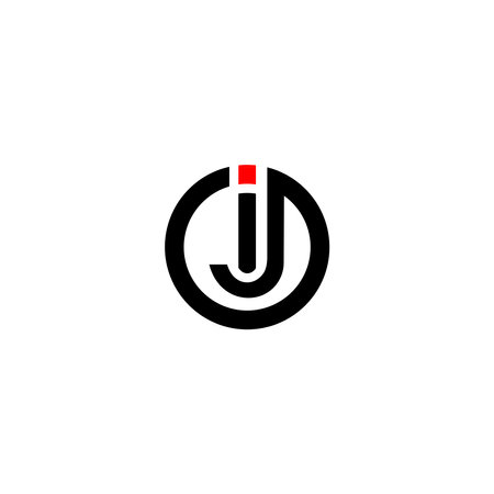 IJ letter Type Logo Design vector Template. Abstract Letter IJ logo Design.のイラスト素材