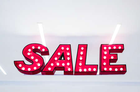 SALE Lightbox hanging in the department store - Sale signageの写真素材
