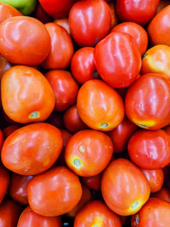 Top view of tomatoes for background texture