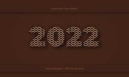 Editable text effect 2022のイラスト素材