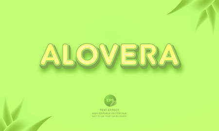 Alovera editable text effectのイラスト素材