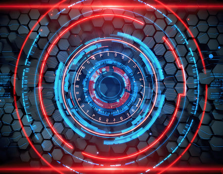 Abstract technology background. Futuristic interface. Vector illustration. Eps 10の素材