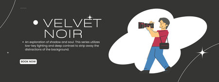 Vector illustration of a photographer. Flat design style.の写真素材