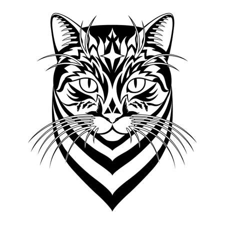 Abstract clipart cat for decoration design. Vector illustration.のイラスト素材