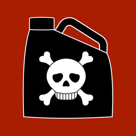 Canister with poison. Vector iconのイラスト素材