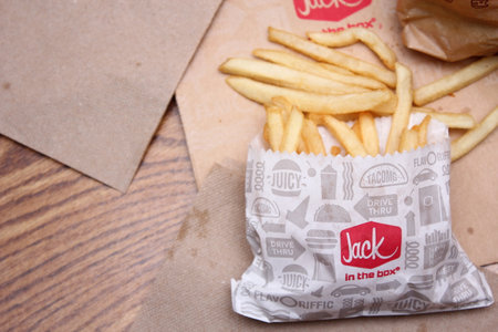 Washington, USA - July 06 2022 : Jack in the Box fast food that Americans are very popular,...