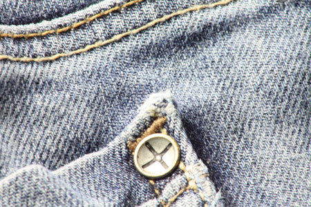 Close-up of blue jeans and denim details.