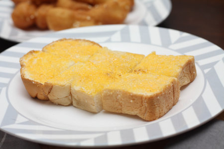 Chinese style porridge or porridge and fried dough stick or fried dough stick or donut or fried...