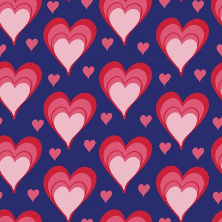 Heart seamless pattern.Colorful hearts.Packaging design for gift wrap. Abstract geometric modern background. Vector illustration. Art deco style. Heart seamless patternのイラスト素材