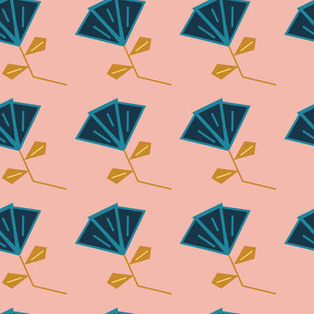 Seamless vector flower ornament for interior textile, fabric cloth, phone case, scrapbook paper. Decorative allover motif.のイラスト素材
