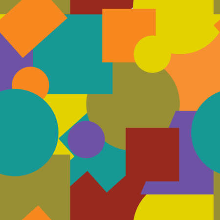 Vector abstract bright colorful block colour seamless pattern. Perfect for scrapbooking, fabric and...
