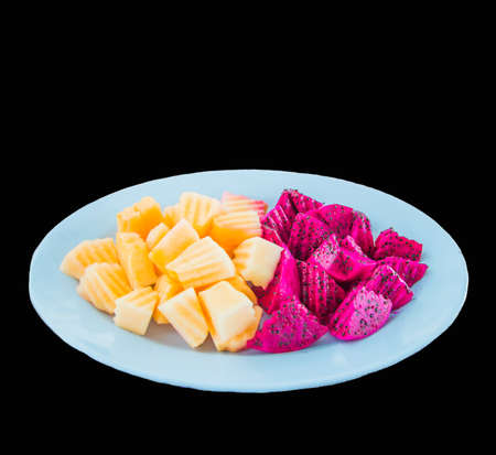 fruit in plateの写真素材