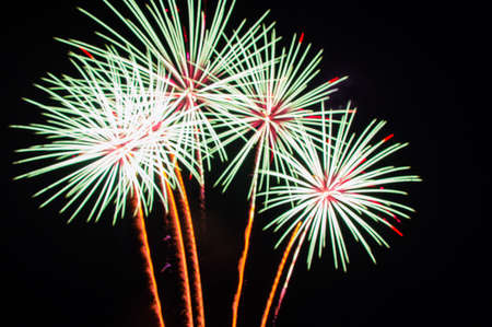 fireworks in night for open every festivalの写真素材