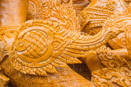 the big candle festival in thailandの写真素材