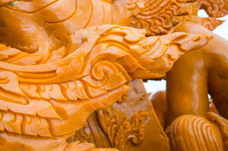 the big candle festival in thailandの写真素材