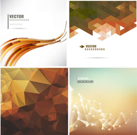 abstract business colorful technology background vector setのイラスト素材