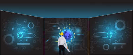 engineer look digital project