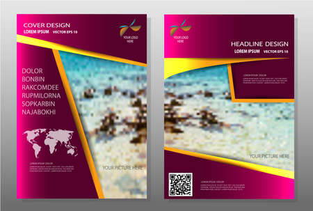 Flyer,Annual report brochure,Modern flyer design template illustration vector, Leaflet cover presentation abstract background,Headline baackground, layout in A4 sizeのイラスト素材