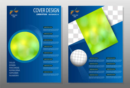Flyer,Blue annual report brochure,Modern flyer design template illustration vector, Leaflet cover presentation abstract background,Headline baackground, layout in A4 sizeのイラスト素材
