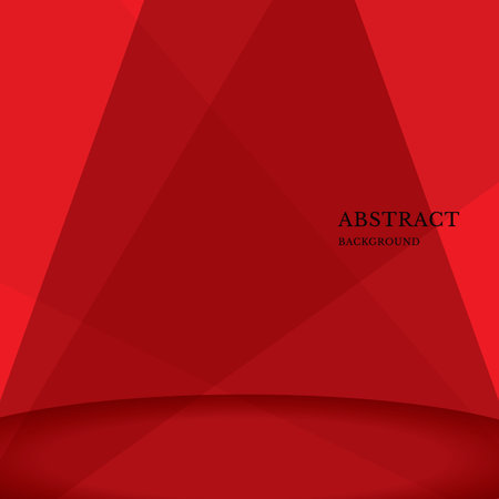 3D studio rooms with lighting stage red gradient background. Vector graphic illustrator.のイラスト素材