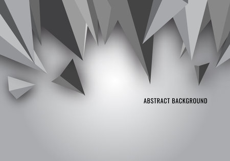 Abstract black low polygon triangles pattern gradient background. Vector graphic illustration.のイラスト素材