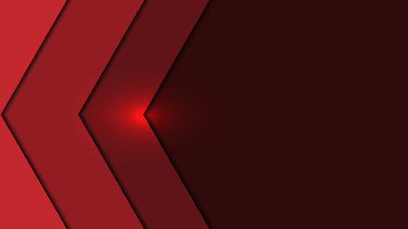 Abstract green stripes overlapping layer with lighting effect on red background. Vector graphic illustration.のイラスト素材