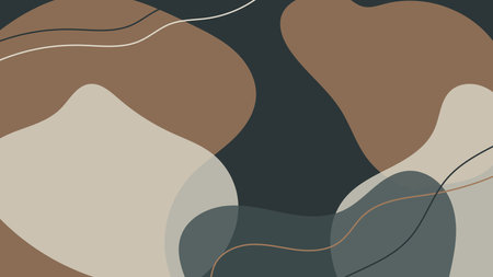 Abstract fluid shape vintage color on gray background. Vector graphic illustration.のイラスト素材