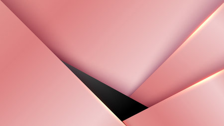 Abstract banner template pink stripes and black pattern on pink background. Vector graphic illustration.のイラスト素材