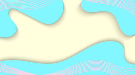 Abstract hand drawn organic shape pattern on yellow background. Vector graphic illustration.のイラスト素材