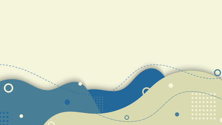 Abstract hand drawn organic shape pattern with circles and dot elements on white background. Vector graphic illustration.のイラスト素材