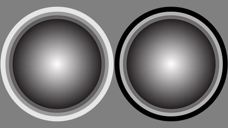 Abstract circle black and white on grey background. Vector graphic illustration.のイラスト素材