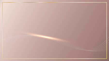 Abstract lines elements with glowing light effect on pink background. Vector graphic illustration.のイラスト素材