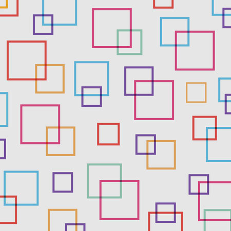 Abstract colorful rectangle pattern isolated on white background. Vector graphic illustration.のイラスト素材