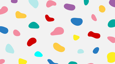 Abstract hand drawn organic shape colorful on white background. Vector graphic illustration.
