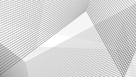 Abstract black square pattern of lines on white background.Vector graphic illustration.のイラスト素材