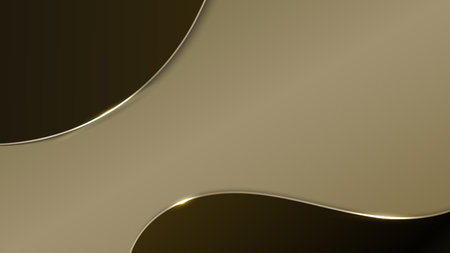 Abstract 3D fluid brown with frame on background. Vector graphic illustration.のイラスト素材