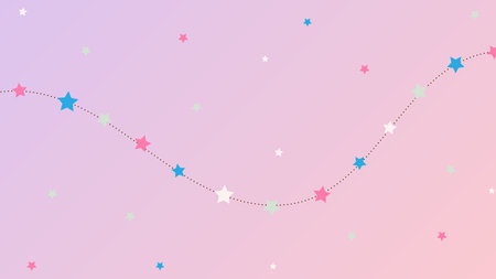 Abstract pastel colors star pattern pink background. Vector graphic illustrator.のイラスト素材