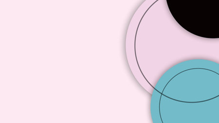 Abstract circle pattern on pink background. Vector graphic illustration.のイラスト素材